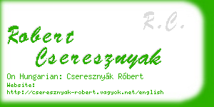 robert cseresznyak business card