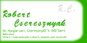 robert cseresznyak business card